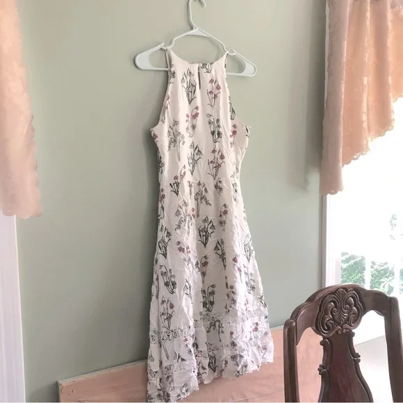 LC Lauren Conrad Disney Collection White Tea Floral Dress - Women’s Small - Picture 2 of 9